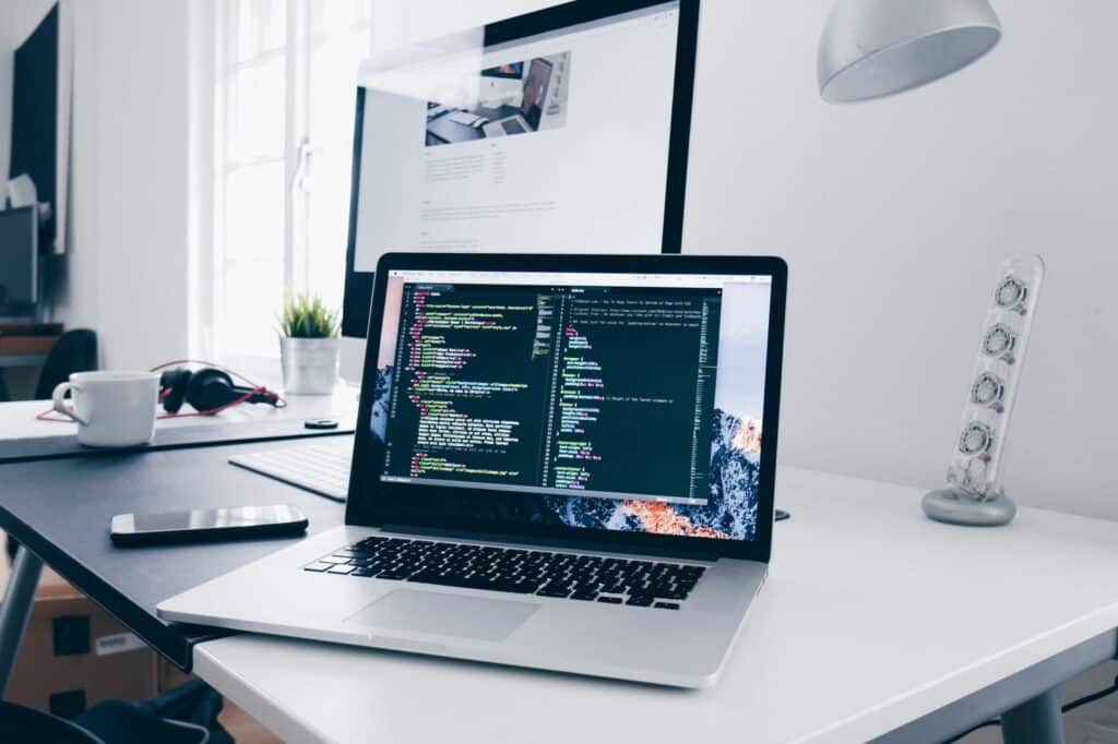 a data professional working from home, on one of their contract jobs